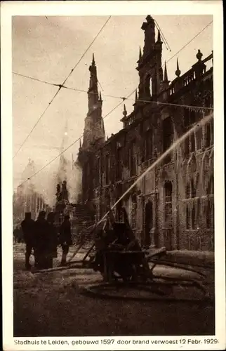 Ak Leiden Südholland Niederlande, Stadhuis