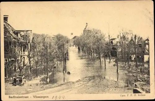 Ak Vlissingen Zeeland Niederlande, Badhuisstraat