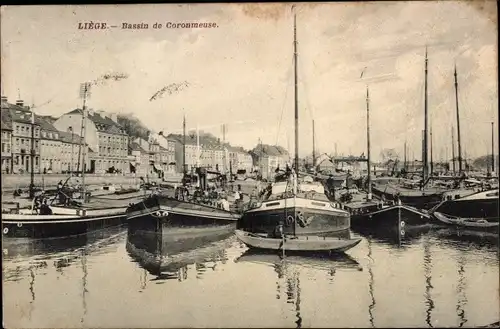 Ak Liège Lüttich Wallonien, Bassin de Coronmeuse