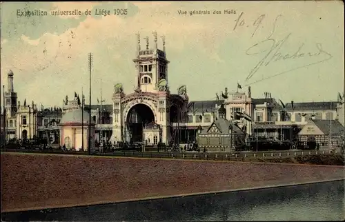 Ak Liège Lüttich Wallonien, Exposition universelle de 1905, Vue generale des Halls