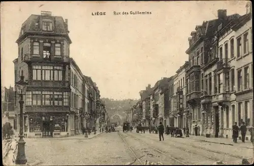 Ak Liège Lüttich Wallonien, Rue des Guillemins
