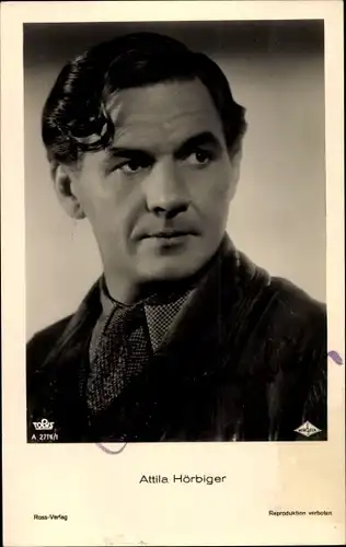 Ak Schauspieler Attila Hörbiger, Portrait, Autogramm