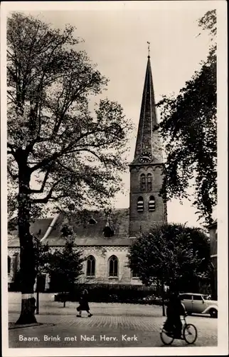 Ak Baarn Utrecht Niederlande, Brink met Ned. Herv. Kerk