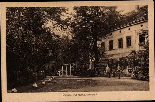 Ak Altengrabow Möckern in Sachsen Anhalt, Truppenübungsplatz, Königliche Kommandantur