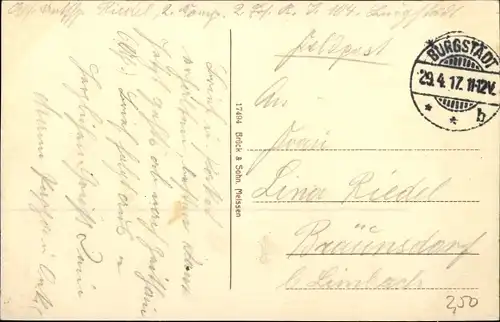 Ak Burgstädt in Sachsen, Panorama vom Ort