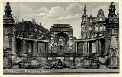 Ak Halle an der Saale, Kaiser-Wilhelm-Denkmal