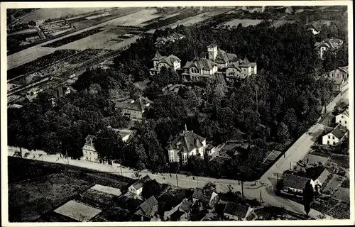 Ak Coswig in Sachsen, Heilstätte Lindenhof, Fliegeraufnahme