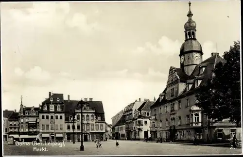 Ak Borna in Sachsen, Markt
