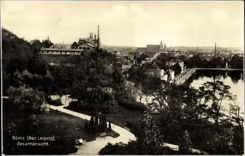 Ak Borna in Sachsen, Gesamtansicht