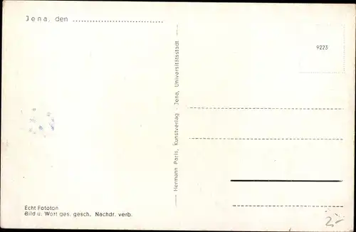 Ak Jena in Thüringen, Rathausgasse und Stadtkirche, Gedicht