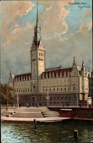 Litho Hamburg Mitte Altstadt, Rathaus