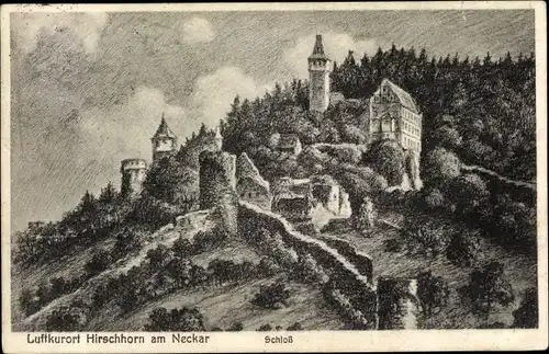 Künstler Ak Hirschhorn am Neckar Hessen, Schloss