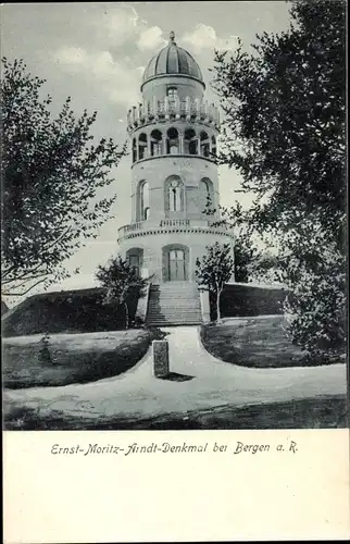 Ak Bergen auf der Insel Rügen, Ernst-Moritz-Arndt-Denkmal