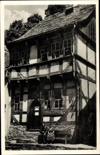 Ak Stolberg im Harz, Heimatmuseum, Fachwerkhaus