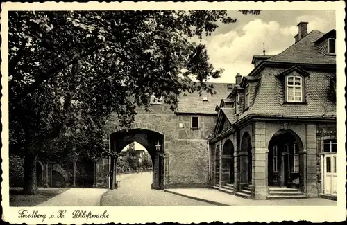 Ak Friedberg in Hessen, An der Schlosswache