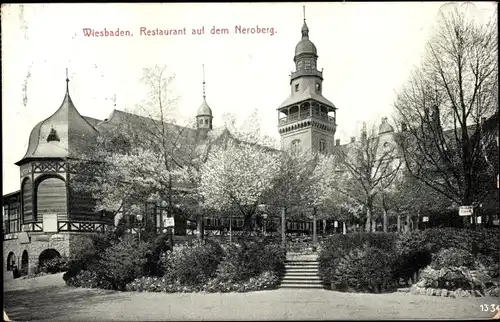 Ak Wiesbaden in Hessen, Restaurant auf dem Neroberg