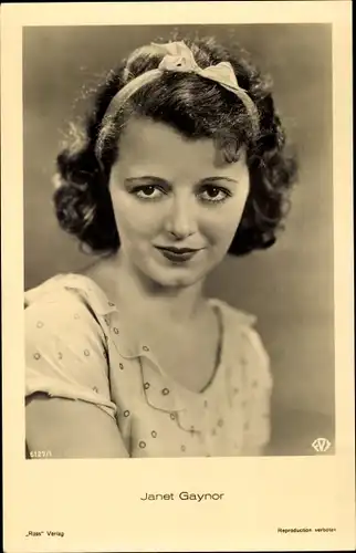 Ak Schauspielerin Janet Gaynor, Portrait, Ross Verlag 6127/1