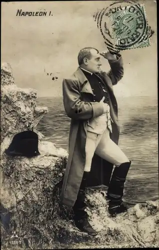 Ak Napoleon a Sainte Helene, Schauspieler, Meer