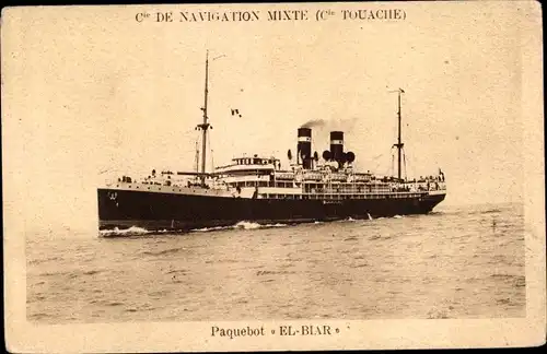 Ak Dampfer El Biar, Compagnie de Navigation Mixte