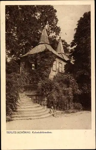 Ak Teplice Sanov Teplitz Schönau Reg. Aussig, Kolostuktürmchen