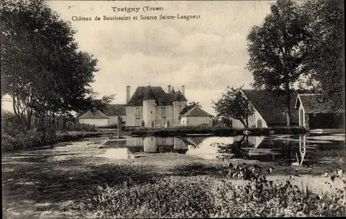 Ak Treigny Yonne, Chateau de Boutissaint, Source Sainte Langueur