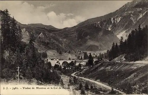 Ak Tarn, Viaduc de Montroc et le Col de Balme