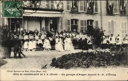 Ak Velars sur Ouche Côte-d’Or, Fetes du Couronnement de Notre Dame d'etang, Un groupe d'Anges