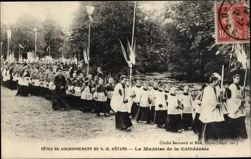 Ak Velars sur Ouche Côte-d’Or, Fetes du Couronnement de Notre Dame d'etang, Procession