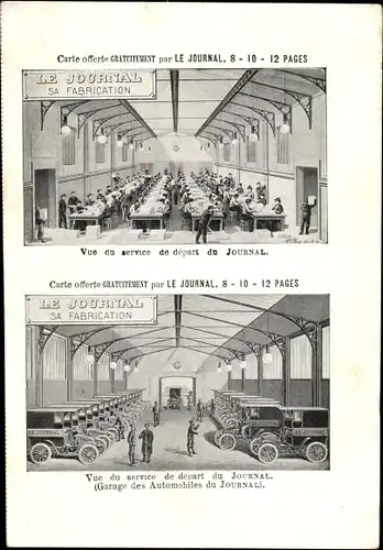 Ak Le Journal sa Fabrication, Vue du service de depart, Garage