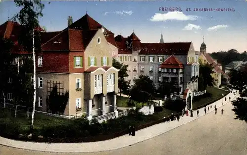 Ak Freiberg in Sachsen, St. Johannis Hospital