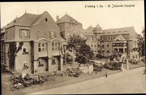 Ak Freiberg im Kreis Mittelsachsen, St. Johannis Hospital, Krankenhaus