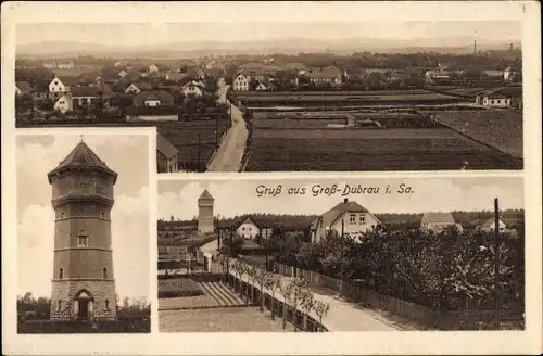 Ak Großdubrau in Sachsen, Panorama, Turm