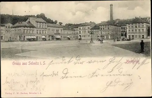 Ak Sebnitz Sächsische Schweiz, Marktplatz