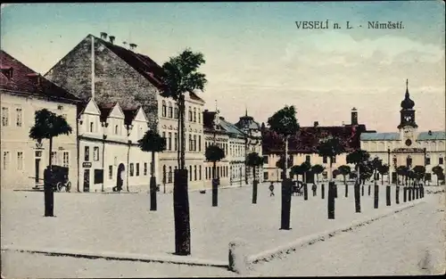 Ak Veselí nad Lužnicí Wesseli an der Lainsitz Südböhmen, Namesti