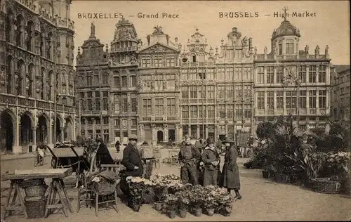 Ak Bruxelles Brüssel, Grand Place, High Market