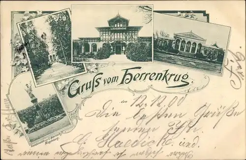 Ak Magdeburg an der Elbe, Herrenkrug, Denkmal