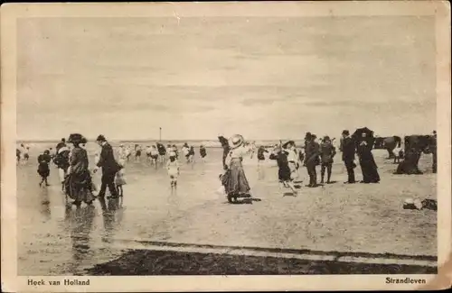 Ak Hoek van Holland Rotterdam Südholland Niederlande, Strandleven