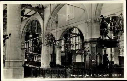 Ak Gouda Südholland Niederlande, Inneres der St. Janskerk