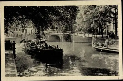 Ak Amsterdam Nordholland Niederlande, Heerengracht b.d. Leidschegracht