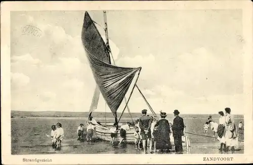 Ak Zandvoort Nordholland Niederlande, Strandgezicht
