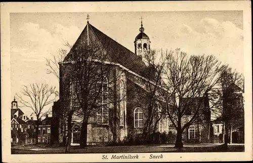 Ak Snits Sneek Friesland Niederlande, St. Martinikerk