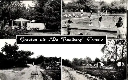 Ak Ermelo Gelderland, Recreatiecentrum De Paalberg, Schoolweg 175, Schwimmbecken, Zelt