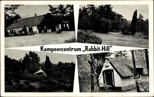Ak Garderen Gelderland, Kampeerzcentrum Rabbit-Hill, Nieuw Milligen, Gebäude, Naturfläche