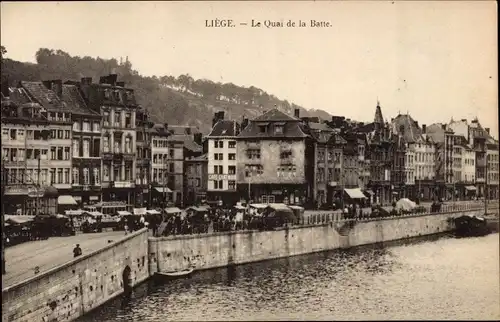 Ak Liège Lüttich Wallonien, Le Quai de la Batte