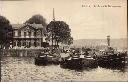 Ak Liège Lüttich Wallonien, Le Bassin de Coronmeuse