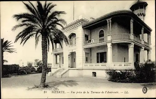 Ak Bizerte Tunesien, Vue prise de la Terrasse de l'Amirauté