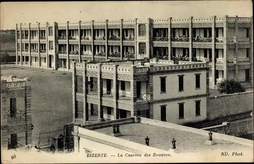 Ak Bizerte Tunesien, La Caserne des Zouaves, Kaserne