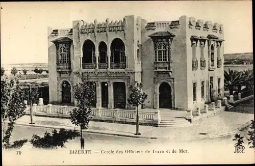 Ak Bizerte Tunesien, Cercle des Officiers de Terre et de Mer