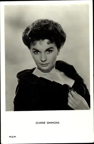 Ak Schauspielerin Jeanne Simmons, Portrait