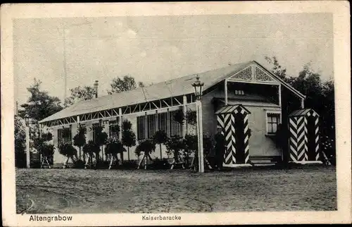 Ak Altengrabow Möckern in Sachsen Anhalt, Truppenübungsplatz, Kaiserbaracke
